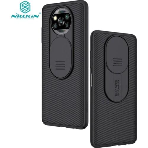 NILLKIN For Poco X3 Pro Case,Camera Protection Slide Protect Cover Lens Protection Case for XiaoMi Poco X3 Pro Case Back Cover