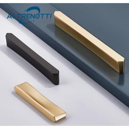 Zinc Furniture Handle Simple Nordic Kitchen Cupboard Cabinet Door Pull Wardrobe Drawer Closet Metal Gold Gray Knob Home Hardware
