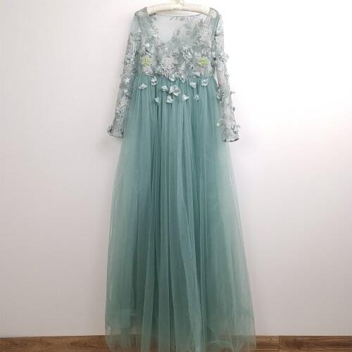 DON&JUDY Tulle Bride Dress Floral Applique Dresses Beach Sexy Wedding Prom Party Birthday Maternity Or Non Maternity Gowns 2021