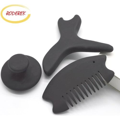 3pcs Bian Stone Guasha Board Natural Stone Body Scraping Acupuncture Massage Gua Sha Tool For Healthcare Massager