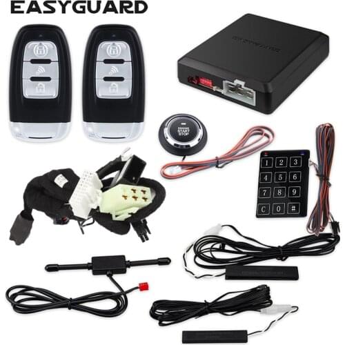 EASYGUARD CAN BUS Plug & Play fit for Jeep Commander Wrangler 13-17 PKE car alarm system remote starter push button start
