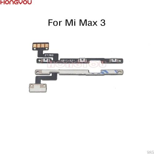 10PCS/Lot For Xiaomi Mi Max 3 Power Button On / Off Volume Up / Down Mute Switch Key Flex Cable