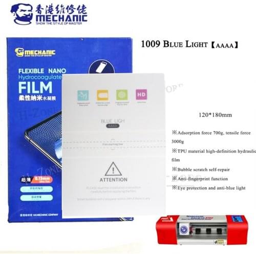 MECHANIC Blue light AAA Hydraulic Films Mobile Phone eye Protect sheets for S760 and cut machine for Iphone with cutting code