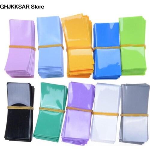 HOT SALE 100 PCS Li-ion PVC Heat Shrink Tubing 18650 Battery Wrap Precut Size 72*18.5mm Battery Film Tape Battery Cover
