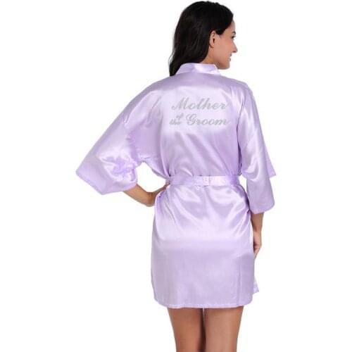 The Grooms Mothers Dressing Robe Gown Diamond Sexy Cardigan Nightgown Summer Lounge Sleepshirt Skirt Home Dress S-XXL Bathrobe