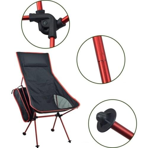 Quality Portable Folding Moon Chair Fishing Camping BBQ Stool Folding Extended Hiking Seat Garden Ultralight Outdoor Chair