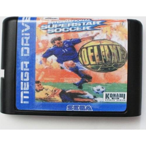 International Superstar Soccer Deluxe 16 bit MD Game Card For Sega Mega Drive For Genesis