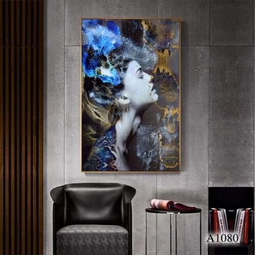 Modern Portrait Oil Painting HD Print Canvas Paintings Wall art Picture for Living room Hotel Decoration Unframed 60*90cm