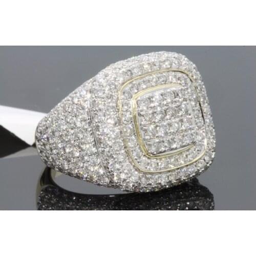 Vintage Classical Gold Color Rings Full Cubic Zirconia Wedding Engagement Ring for Woman Girls Crystals Gift Rings Bague Femme