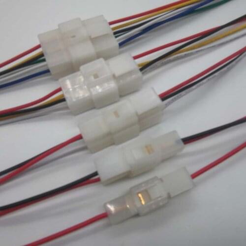 All new1P-6P 6.3 MM connector kit with wire male and female socket plug for motor vehicles