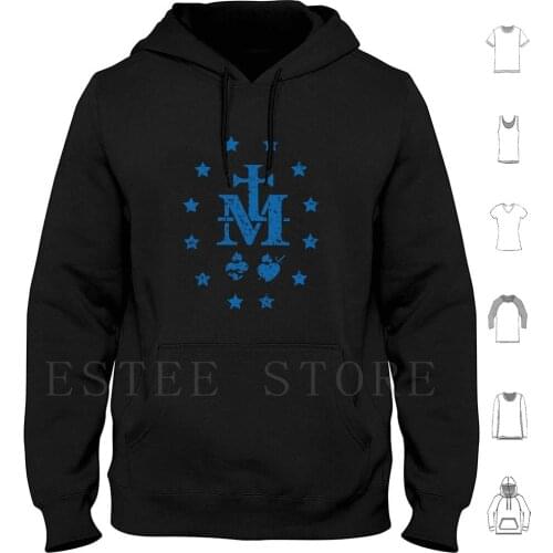 Medal , Unique Among All Medals Hoodie Long Sleeve Medal Heart Of Mary Jesus Holiness Blessed Virgin Mary Christian Priest