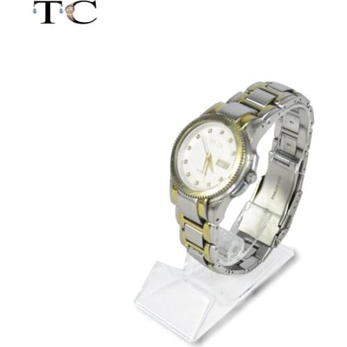Hot Sale coupon Retail Clear Rotating Jewelry Watch Display Rack Collar Watch Holder Stand 3.5*3.5 Inch wholesale