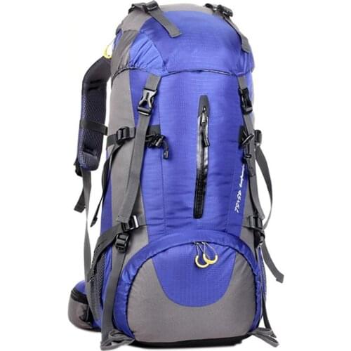 Fashion Unisex 50L Waterproof Outdoor Backpack Camping Hiking Rucksack Bag Large Capacity Nylon Zip Sports Bag