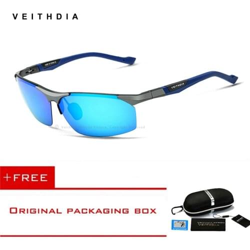 Veithdia Sunglasses Aluminum Magnesium Polarized Men Coating Mirror Driving Sun Glasses oculos Male Eyewear Accessories shades