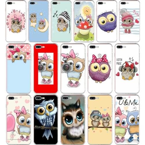 259H Cute Owls Cartoon Soft TPU Silicone Cover Case For Apple iPhone 6 6s 7 8 plus Case