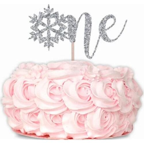 Personalize Snowflake Cake Topper,baby shower Topper,ONE Cake Topper,Cursive One Cake Topper,1st Birthday Cake,Smash Cake Topper