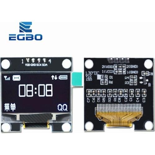 1.3 inch oled IIC Serial White OLED Display Module 128X64 I2C SSD1306 12864 LCD Screen Board VDD GND SCK SDA for Arduino Black