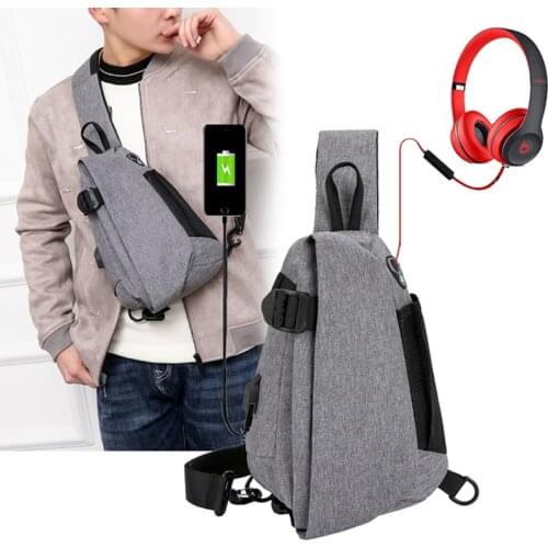 Leisure Sports Mens Chest Bag Sports Single Shoulder Messenger Bag Nylon Waterproof Small Satchel Outdoor Backpack