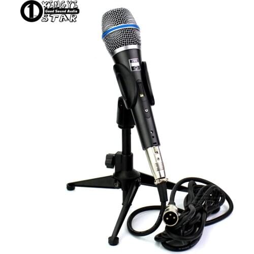 Professional BT87C Switch Wired Handheld Dynamic Mic Stand Tripod Microphone Holder & XLR Audio Cable For BETA87C BETA87A BETA87