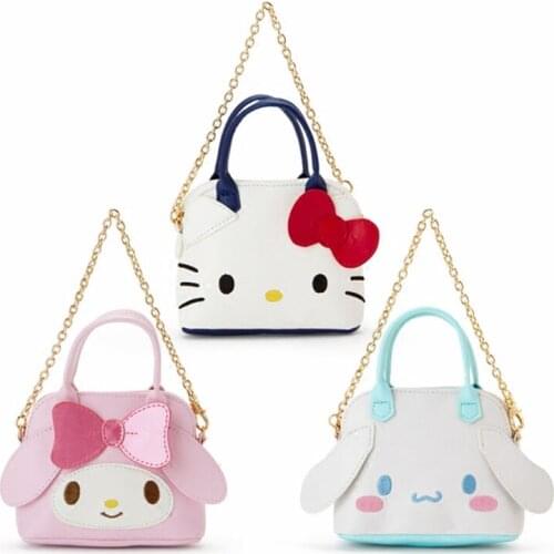 Sanrio cartoon PU Hello Kitty mini handbag girl chain shape coin purse