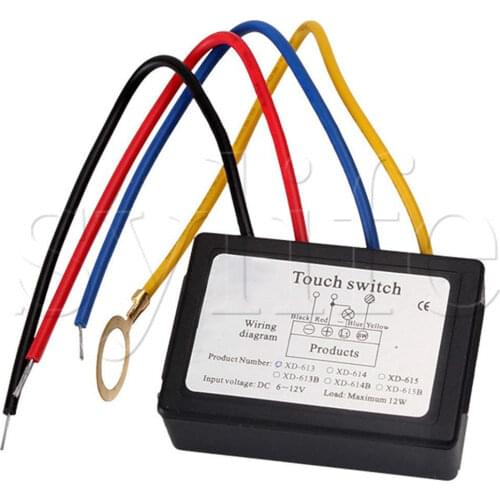 OnOff Touch Switch 6-12V For Metal Body LED Lamp DC Appliances