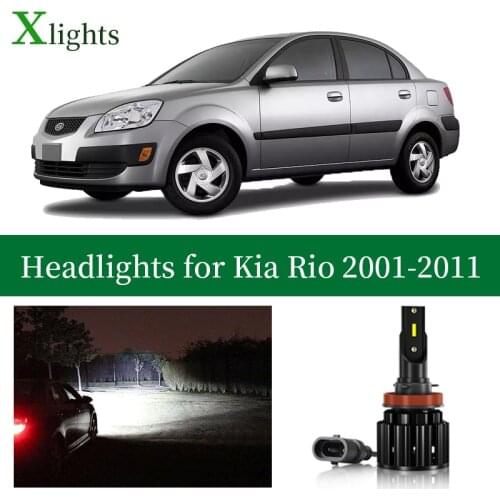 Xlights For Kia Rio 2001 2002 2003 2004 2005 2006 2007 2008 2009 2010 2011 Led Headlight Bulbs Low High Beam Canbus Lamp Light