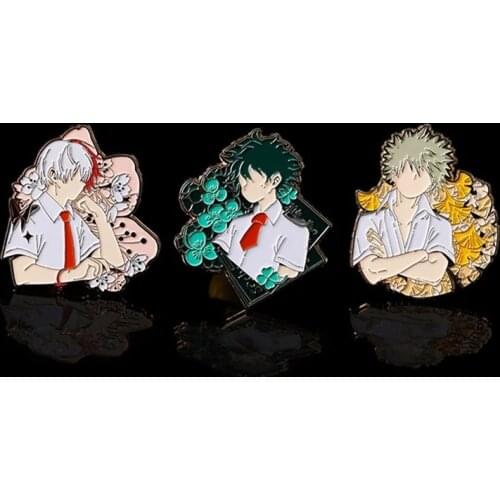 Anime My Hero Academia Badge Cosplay Cartoon Brooch Pins Collar Lapel Collection Bags Badges for Backpacks Jewelry Gifts
