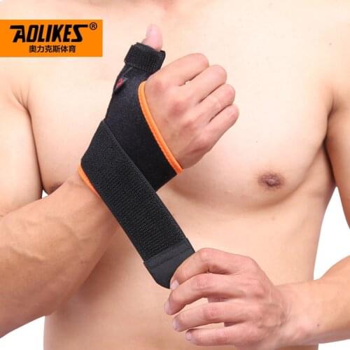 1PC Sports Wrist Thumb Wrap Bandage Hand Wrist Bracer Adjustable Correction Finger Pain Splint Fitness Training Safety Hand Band