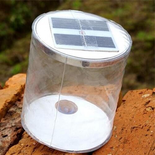 1 Pcs LED Camping Solar Powered Portable PVC Solar Inflatable Light LED Waterproof Outdoor Camping Folding Lamp