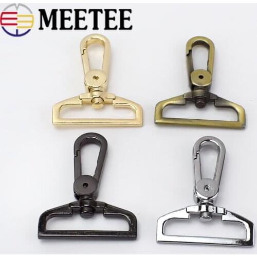 2/4/10pcs 38mm Metal Bag Buckles for Dog Collar Key Chain Webbings Clasp Snap Hook Swivel Trigger Clips DIY Sewing Crafts E6-2