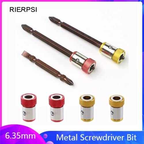 3/2/1 PCS Metal Screwdriver Bit Magnetic Ring For 6.35mm Shank Anti-Corrosion Drill Bit Magnet Powerful Ring