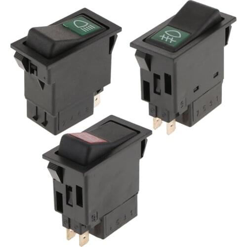 3PCS 1Gear 2Pin/2 Pin/4Pin Light On/Off Push Button Rocker Switch for Trucks