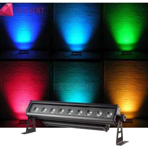 9x12W Outdoor Pixel Control DMX RGBW 4 in 1 Facade Lighting LED DJ Wall Wash Light