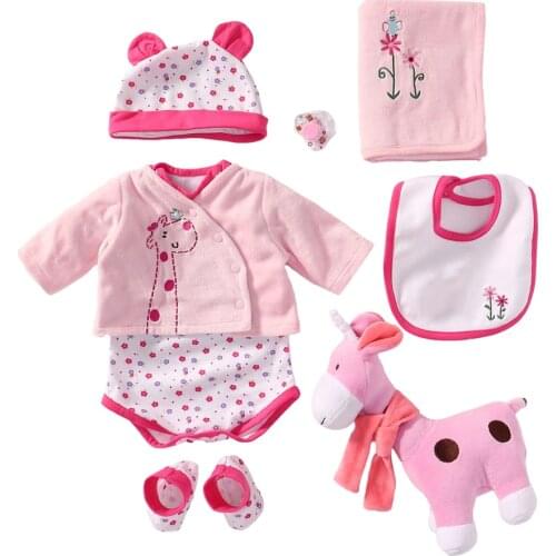Reborn Doll Clothes Outfit Accessories for Newborn Girl 50-60cm
