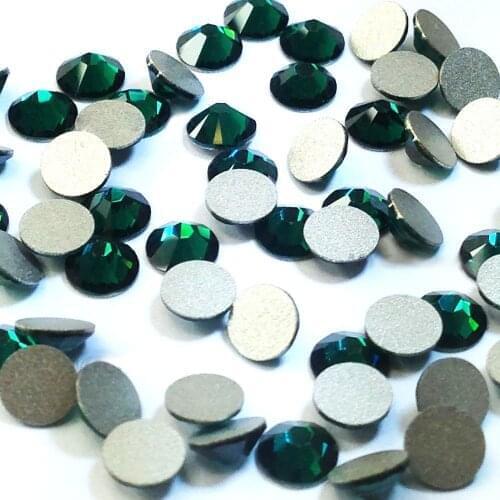 Shiny Strass Emerald Crystal sparkle Stones NO Hotfix Rhinestones For Clothes Nail Art Dress Decorative Flat back Crystals