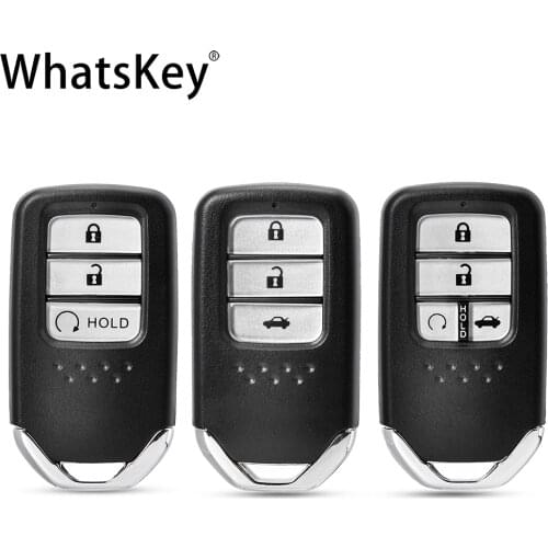 WhatsKey Smart Key Shell Case For Honda XRV Jazz Pilot Odyssey Accord Fit Civic CRV Accessories HON66 Blade Remote Key Housing