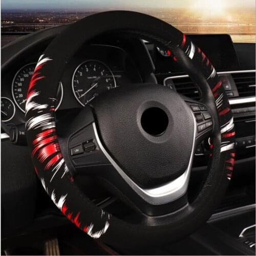 Racing car style steering wheel cover matte leather beautiful universal