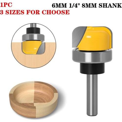 Top Quality 1pc 1/4" Shank Wood Cutting Tools 3/4" Diameter Bowl & Tray Template Router Bit Wholesale Price
