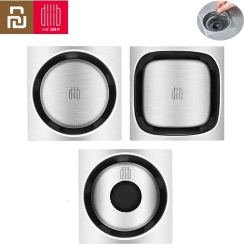 Youpin Diiib Dabai Floor Drain Deodorant Insect Proof Stainless Steel Swirling Drainage Bathroom Anti-blocking Filter Drain