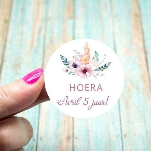 Unicorn Party Decor Sticker Customized Name Text Girls Party Unicorn Birthday Party Decorations Kids Favors DIY Supplies