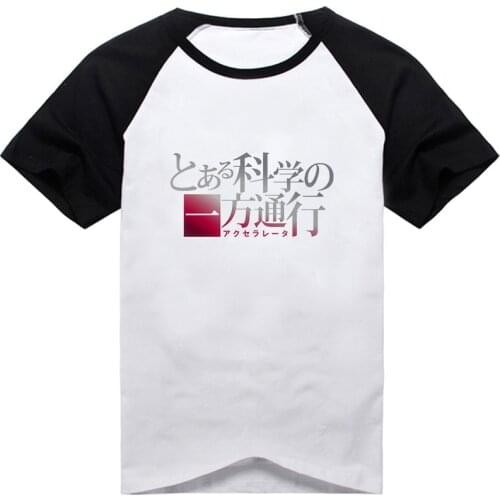 New Anime Toaru Kagaku no Accelerator T-shirt cartoon role Accelerator Last Order Men Women Casual tshirt short sleeve print Tee
