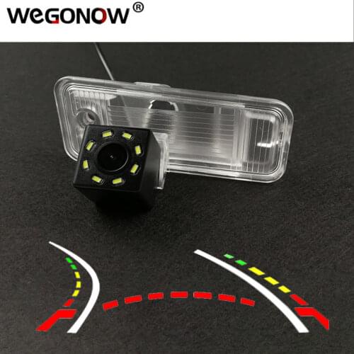 HD Wireless Car CCD Rear Camera Fisheye 4 8 12 led dynamic Night Vision bracket For Hyundai Santa Fe IX45 XL 2013 2014 2015