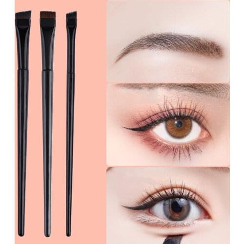 Single Blade Eyeliner Brush Eyebrow Brush Fine Hair Eye Liner Cream Brush Makeup Brushes Tool Eyebrow Powder Brush Flat Bevel