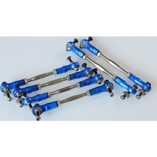 GTBRACING CNC MACHINED Alloy Front & Rear turnbuckle set(2 pcs rear and 4 pcs front) for 1/5 RC Losi 5ive t ,ROVAN LT ,KM X2