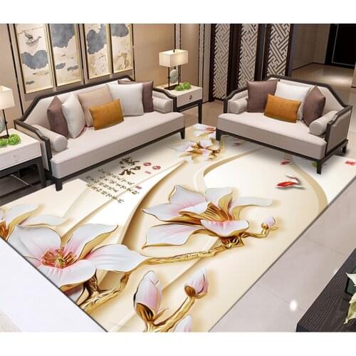 Chinese style landscape painting flowers floor mats door mats anti-skid mats carpets bedroom living room home decoration