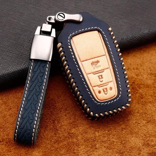 For Toyota YARiS Camry SE XLE Corolla GR RAV4 Cross Hilux Prius 2017 2018 2019 2020 Leather Waterproof Anti-wrinkle Car Key Case