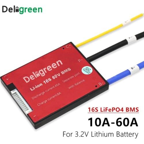 Lithium battery bms 16S 20A 30A 40A 50A 60A PCM/PCB/BMS for 48V LiFePO4 Battery Pack for Electric Bicycle and Scooter and Tools