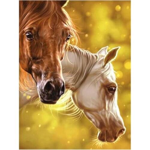 Horse diamond mosaic animals embroidery painting diy rhinestone sticker wall papers decoration diamond art needlework handcraft