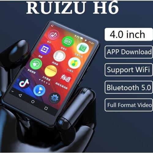 Original RUIZU H6 Andorid WIFI Bluetooth5.0 Full Touch Screen MP3 Player 4.0inch 8/16GB Music Player With Speaker,FM,E-book
