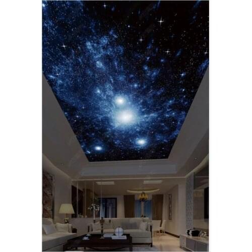 Custom photo wallpapers 3d ceiling wallpaper Beautiful starry sky HD big picture ceiling mural painting background wall papers
